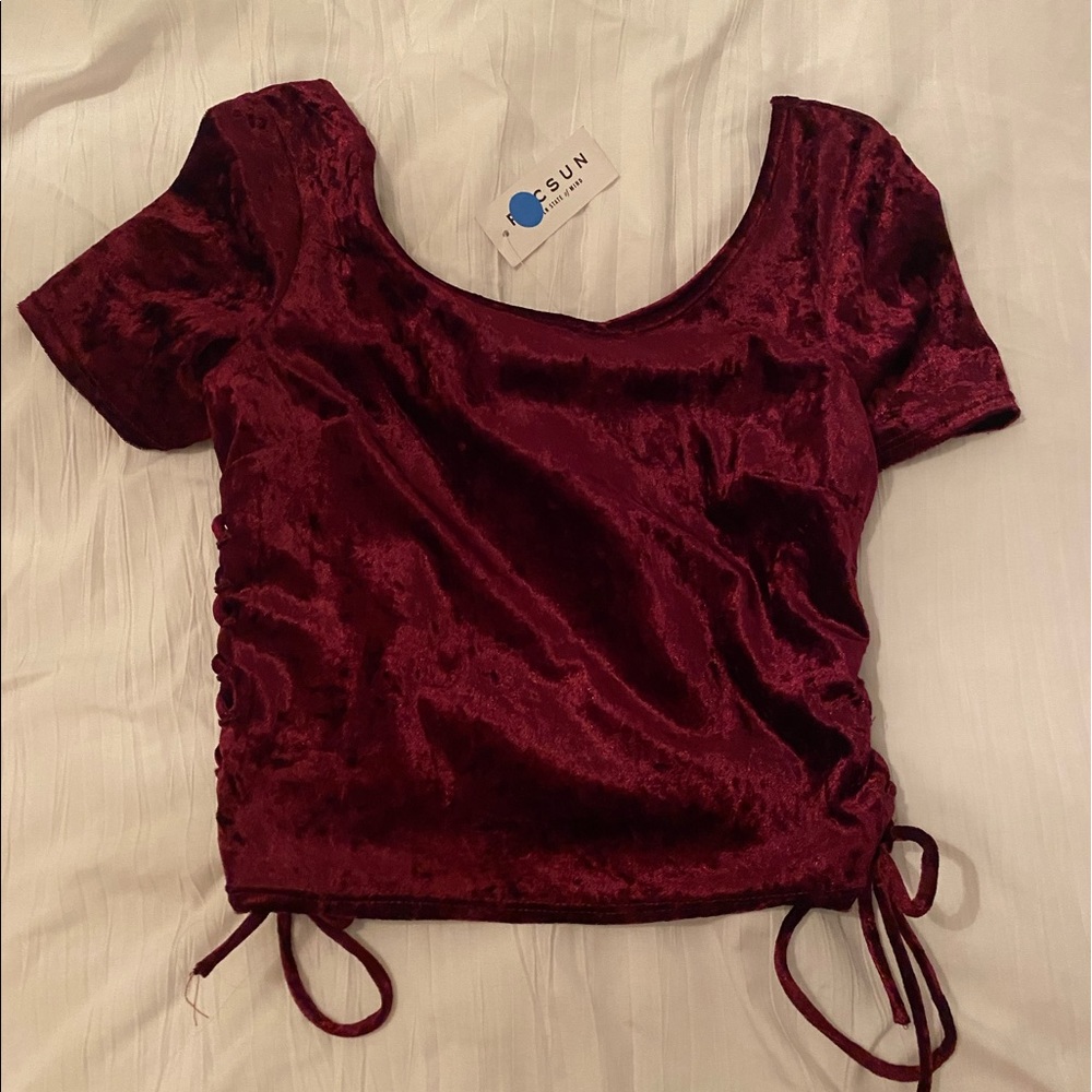 Velvet Crop Top